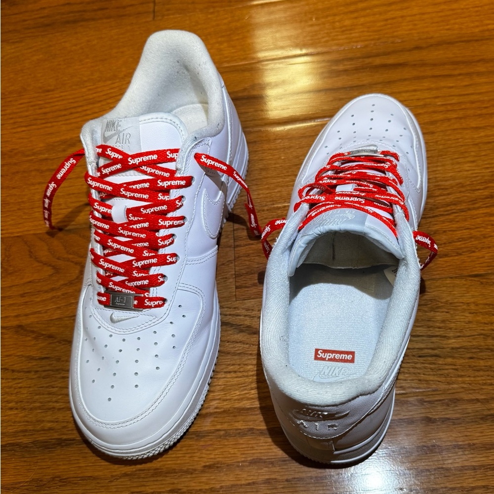 Supreme x Nike White Air Force 1s
